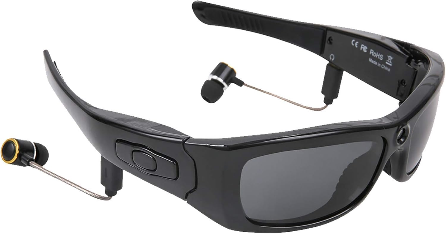 Bluetooth Sunglasses Camera Full HD 1080P Video Sunglasses Sports Action Camera with Polarized UV Protection Safety Lenses