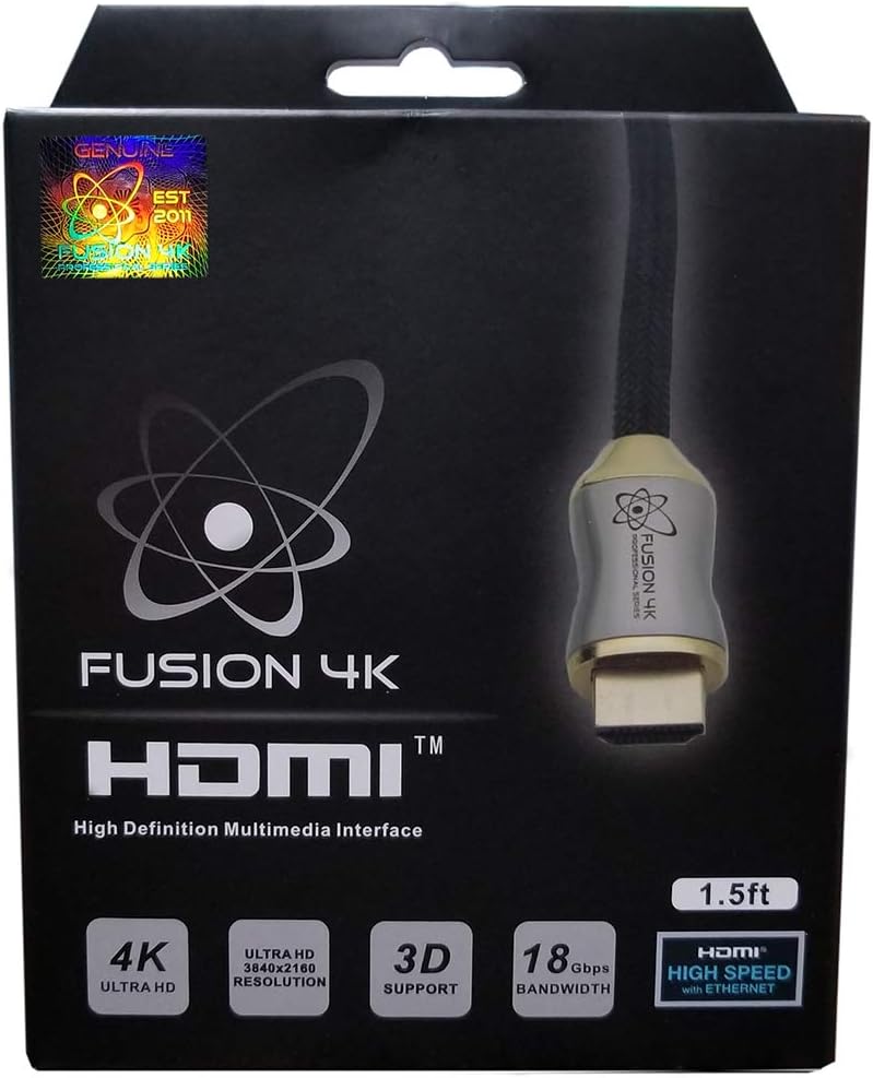 Fusion4K High Speed 4K HDMI Cable (4K @ 60Hz) - Professional Series (20 Feet)