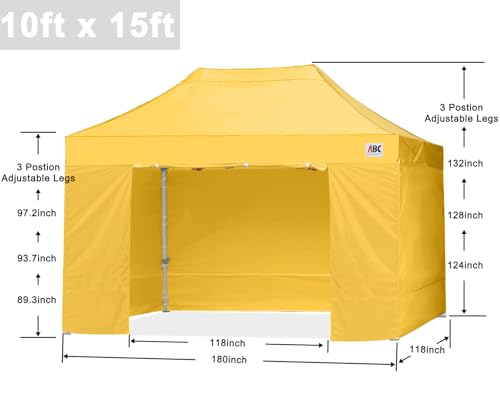 ABCCANOPY Easy Pop Up Canopy Tent with Sidewalls 10x10 Commercial -Series, White