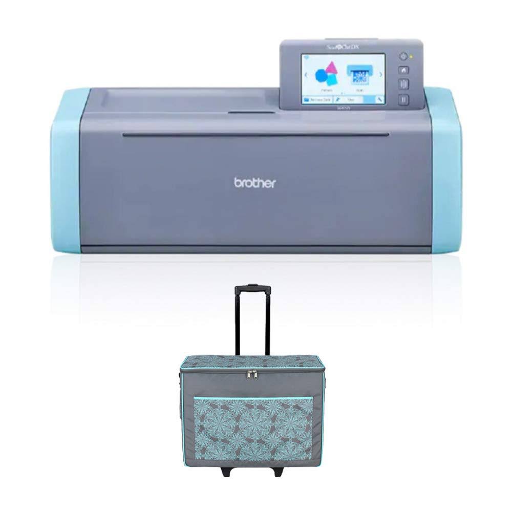 Brother SDX125E ScanNCut DX Electronic Cutting Machine u0026 Rolling Tote Bag (Gray)