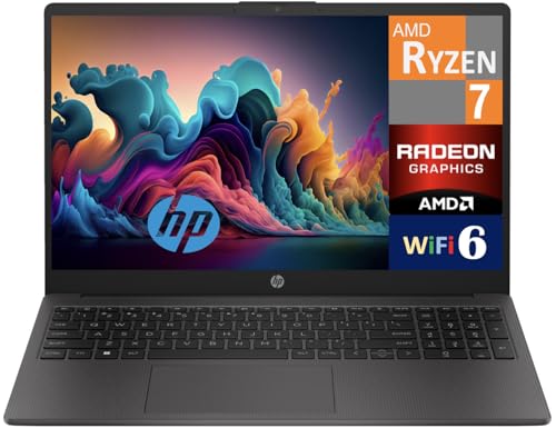 HP 255 G10 Business Laptop 15.6" FHD Display (AMD Ryzen 7 7730U, 32GB DDR4, 1TB PCIe SSD, AMD Radeon, Numeric Keypad, WiFi 6, HD Webcam