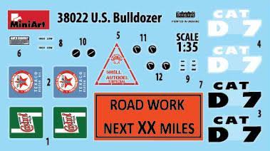 Miniart 1/35 Scale U.S. Bulldozer - Model Kit #38022