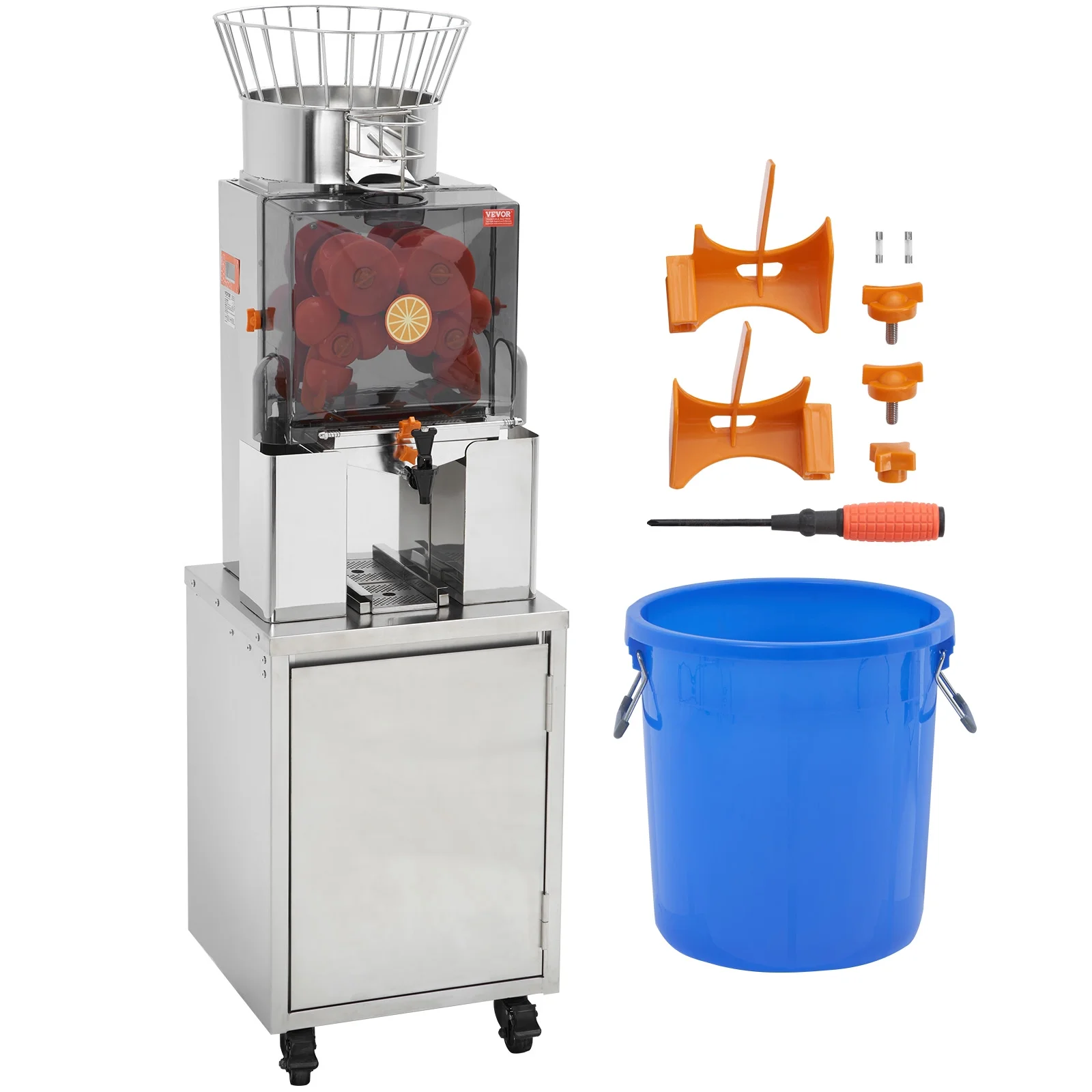 SKYSHALO 120W Commercial Orange Juicer Machine Automatic Juice Squeezer Extractor