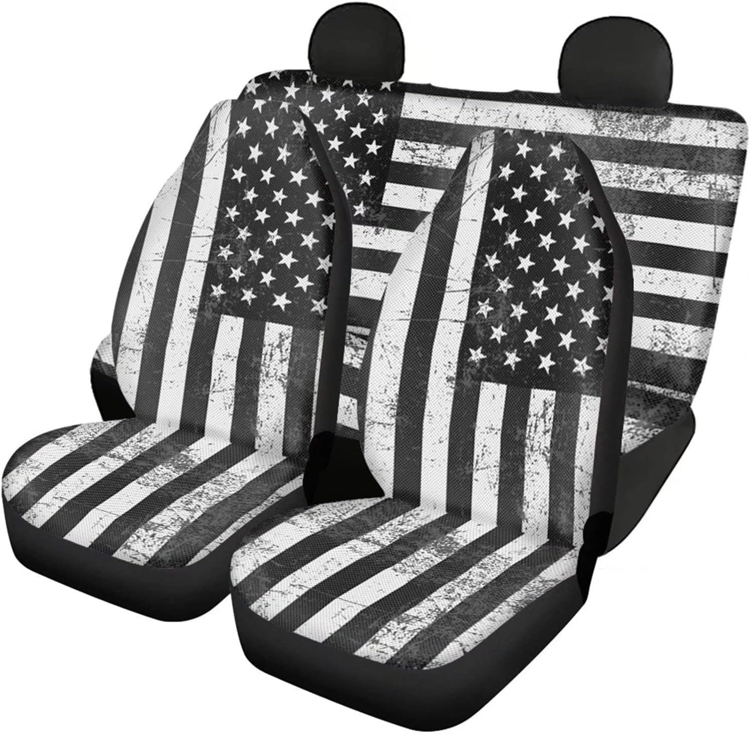 SEANATIVE Stretchy Car Seat Cover Camo Forest Deer Universal Car Interior Seat Cover Machine Washable Anti-Slip Front and Rear Bench Back Seat Cover