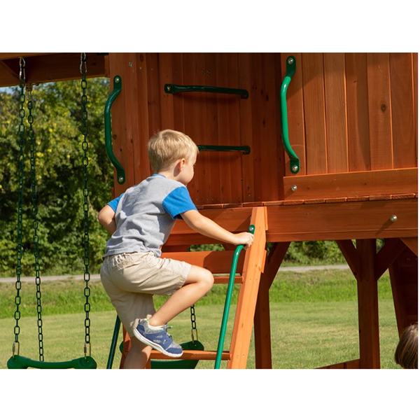 Backyard Discovery Skyfort II All Cedar Swingset &ndash; Kids &ndash; Swing Set