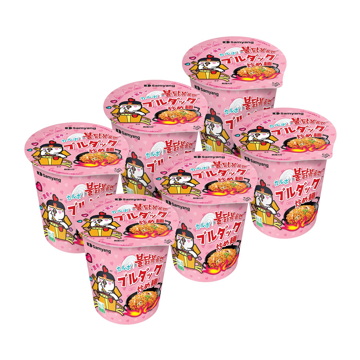[Samyang] Carbo Spicy Chicken Fried Cup Noodles 80g × 6EA / Korean food / Korean ramen (overseas direct shipment)