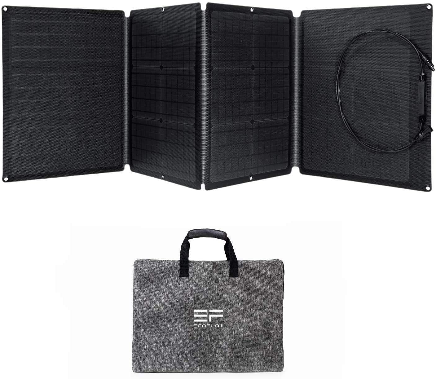 EF ECOFLOW 60W Foldable Solar Panel for Power Station, Portable Solar Charger with Adjustable Kickstand