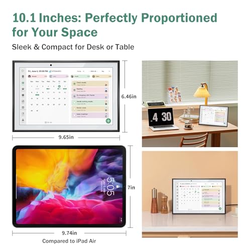 10.1 Inch WiFi Planner Smart Digital Calendar: Two - Way Sync with Phones, Chore Charts, Achievement Rewards, AI Meal Planning