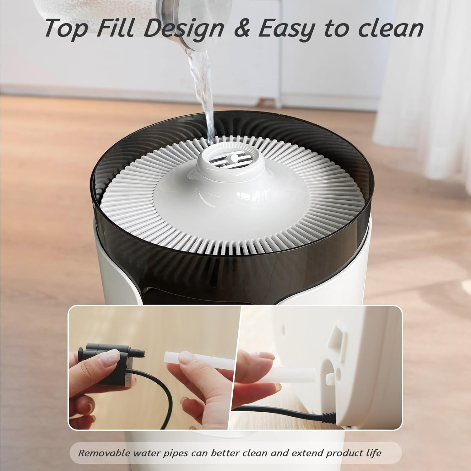 Humidifiers for Home, 16L/4.2Gal Whole house Humidifier 2000 sq.ft. Ultrasonic Cool Mist Large Room Humidifier with Extension Tube