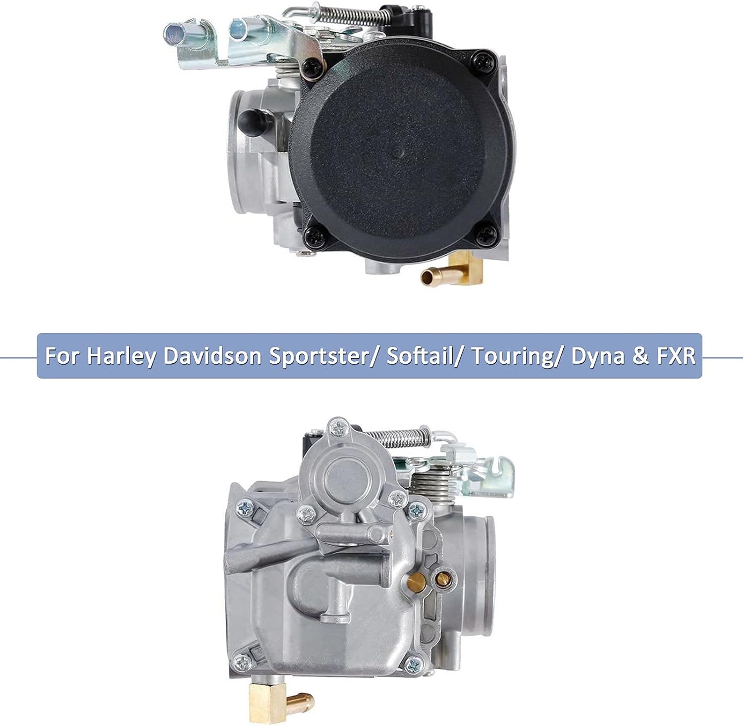 CV40 Carburetor for Harley Davidson HD Sportster XL883 XL1200/ Softail/ Touring/ Dyna & FXR/ Road King Carb 27421-99 27490-04 27465-04 (with Fuel
