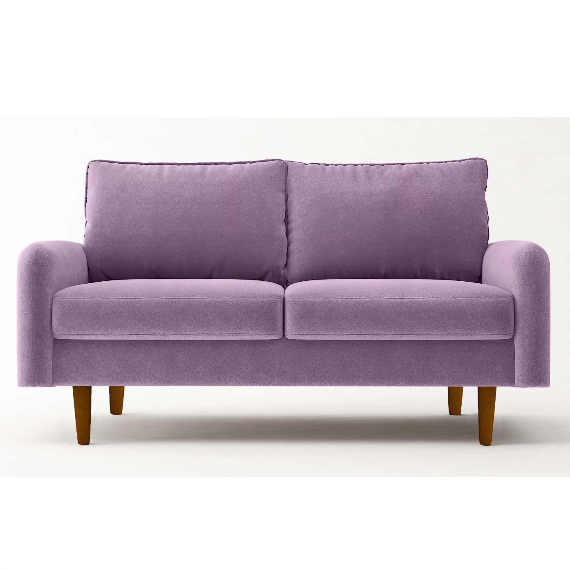 Koby Home Sectional Sofa 58" Loveseat Couch Sofas Couches for Living Room Lavender Pink