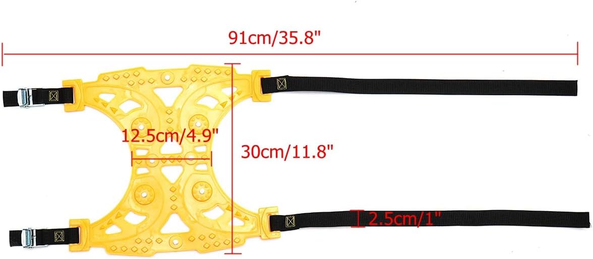 Jeremywell Universal Tire Security Snow Chains - Premium Quality Strong Durable All Season Anti-Skid Car, SUV