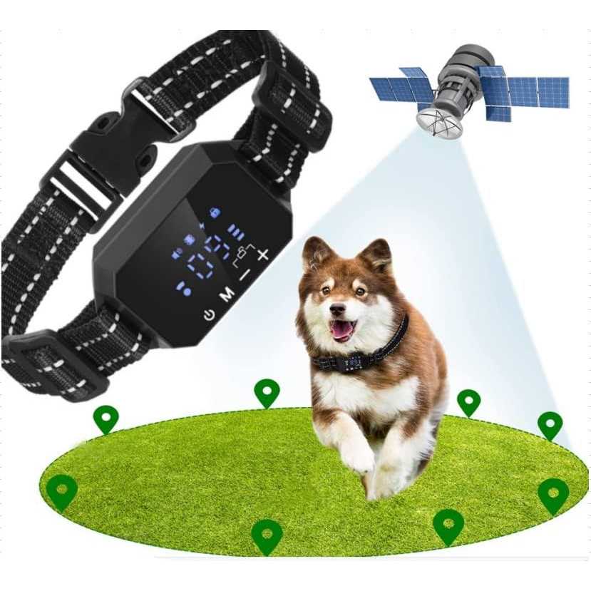 BHCEY Gps Wireless Dog Fence 2023 Electric Fence System for Dogs Portable Gps Wireless Pet Containment System. Large Signal Boundary Range Up to