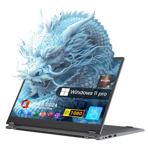 EYY 2 in 1 Laptop Computer, 15.6" 16GB DDR4 512GB SSD Touchscreen Notebook, AMD Ryzen R3 3200U(Up to 3.5 GHz), Radeon Vega 3, 1920x1080 FHD Display