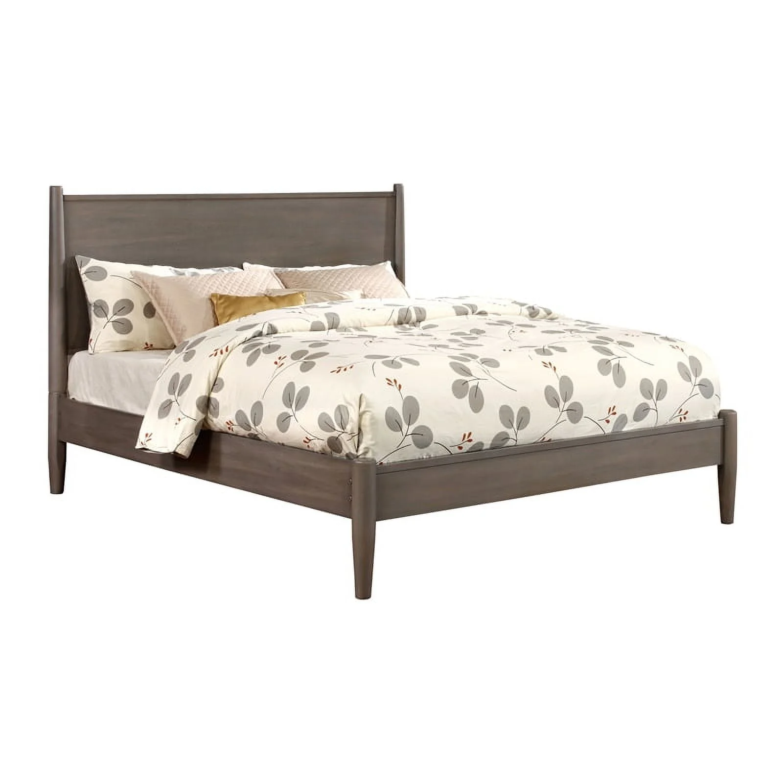 FOA Belkor 2-Piece Gray Solid Wood Bedroom Set - King + Nightstand