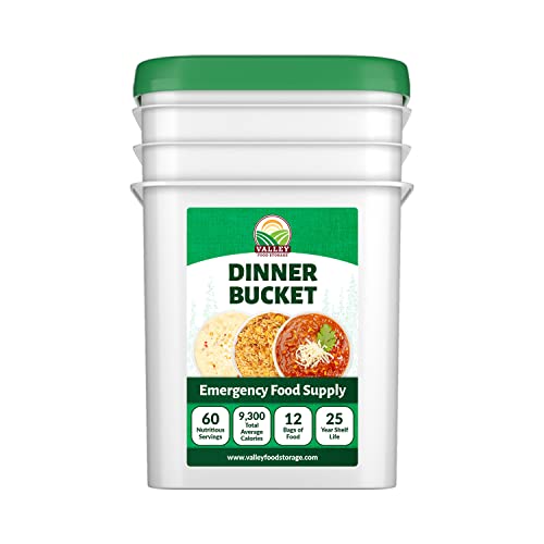 80 Serving Breakfast, Lunch & Dinner Bucket | Premium Emergency Food Supply | Survival Food 25 Year Shelf Life | Camping Food, Backpacking Meals