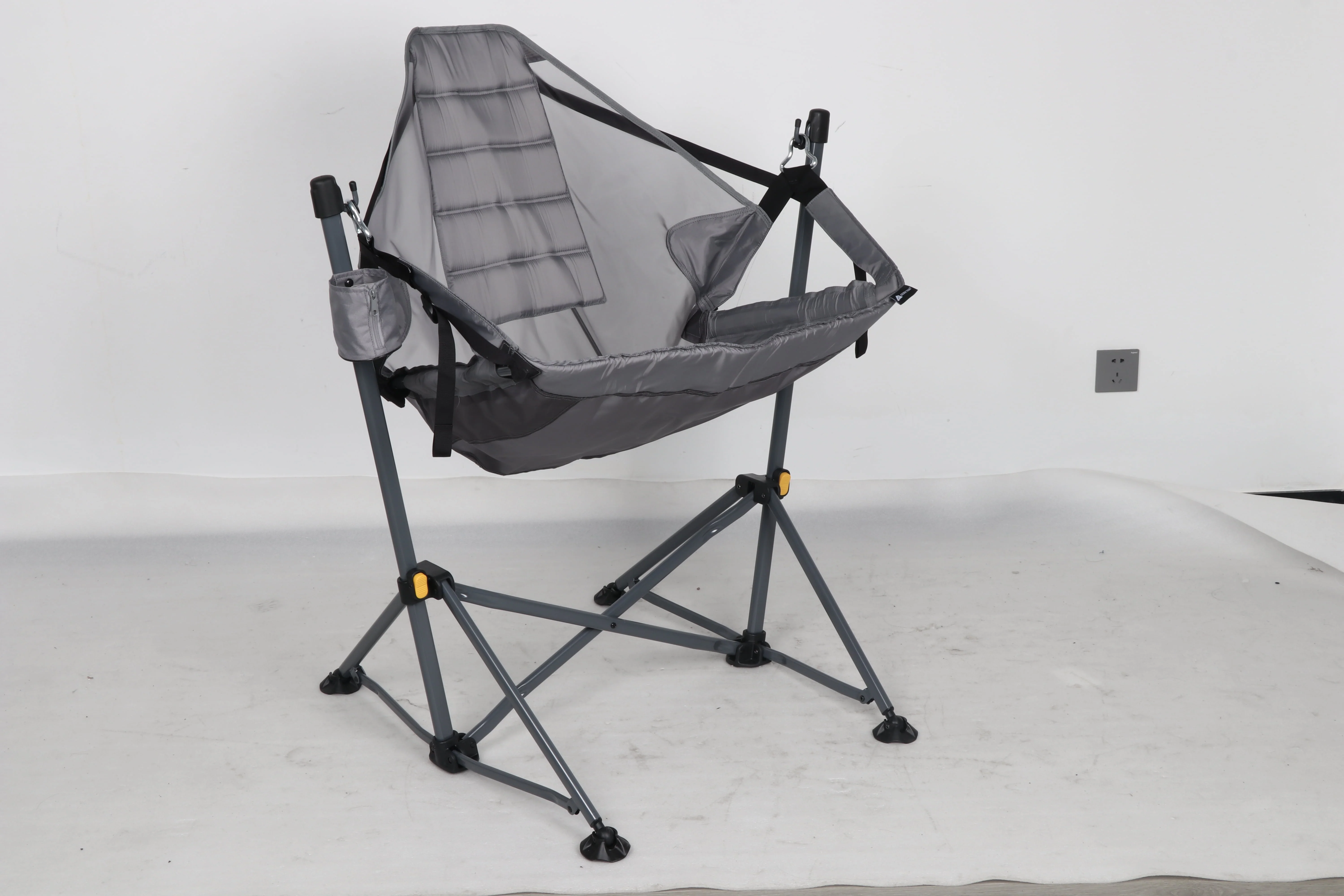 Ozark Trail Reclining Mesh Hammock Chair, Gray, Made with Polyester