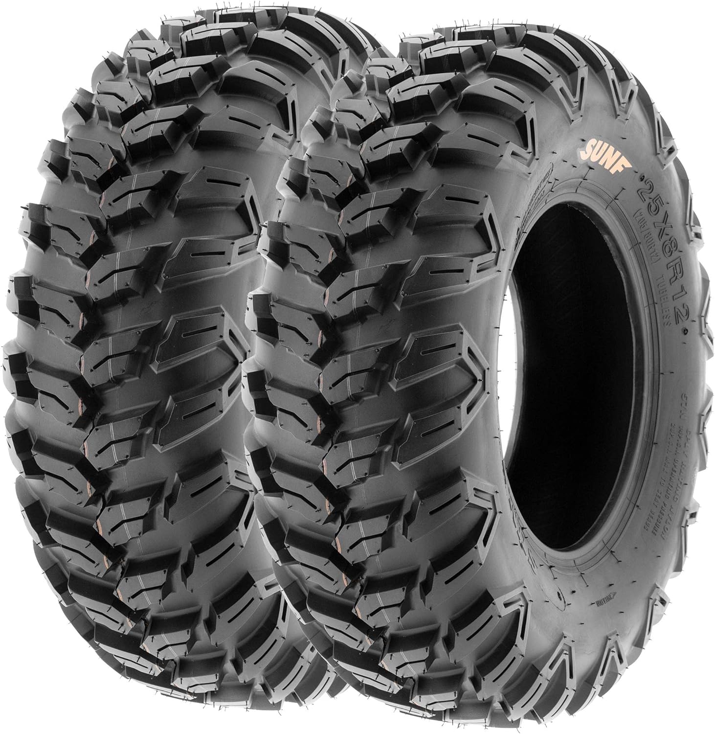 Set of 4 SunF A043 XC Racing ATV UTV Radial Sport Tires 26x9R14 Front & 26x11R14 Rear, 6PR, All-Terrain Off-Road & Track