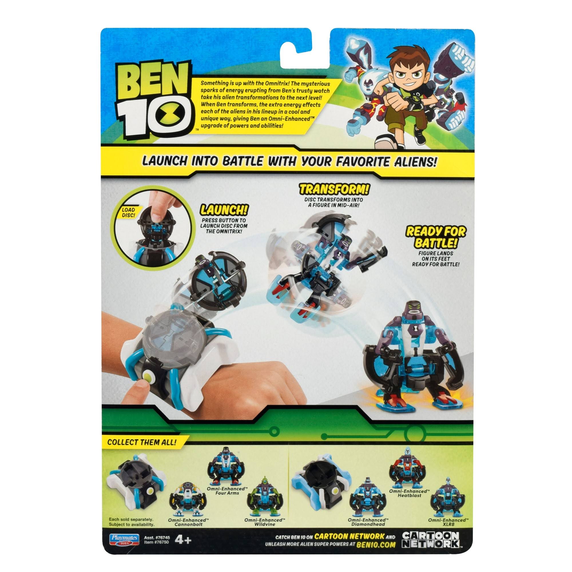 Ben 10 Omni-launch Battle Figures- Omni-Enhanced Four Arms Cannonbolt u0026 Wildvine