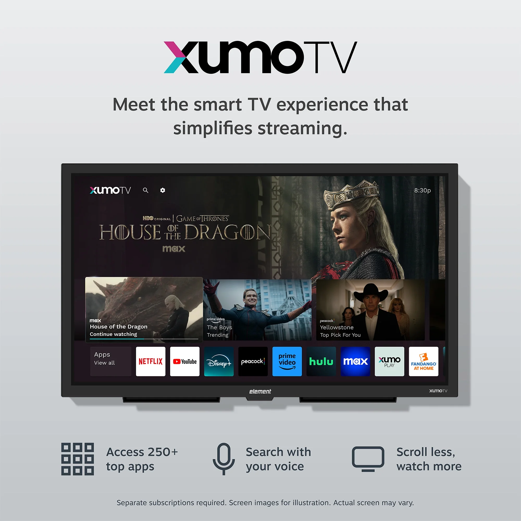Element Electronics 65" 4K UHD Partial Sun Outdoor Xumo TV (EP500AE65C)