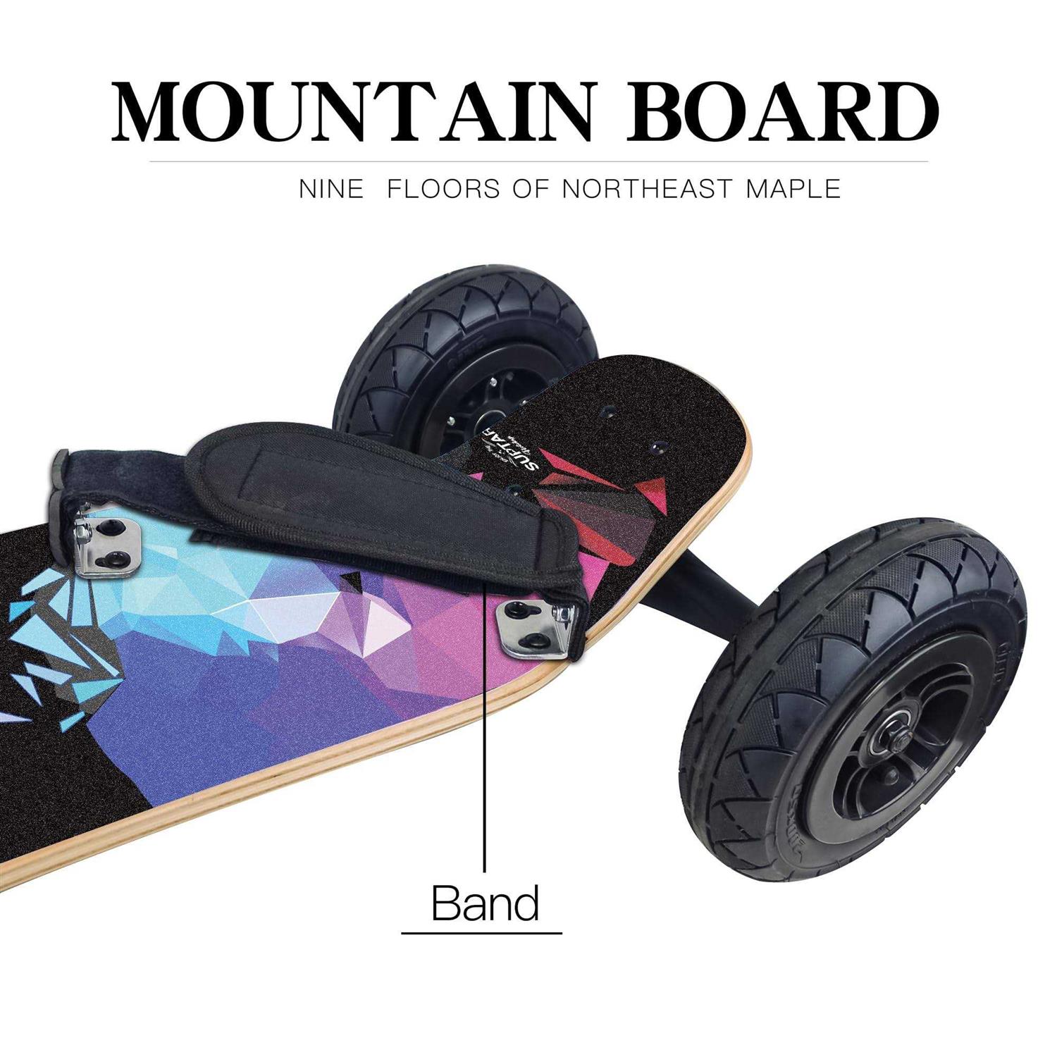LOSENKA Mountainboard All Terrain Skateboard Kiteboard Cross Country Mountainboard Big Wheel Downhill Longboard All Terrain Longboard Kite Board