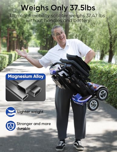 Mobility Scooter for Adults, Seniors - 37.5 lbs Ultra Lightweight Folding Mobility Scooters for Seniors Airport Approved