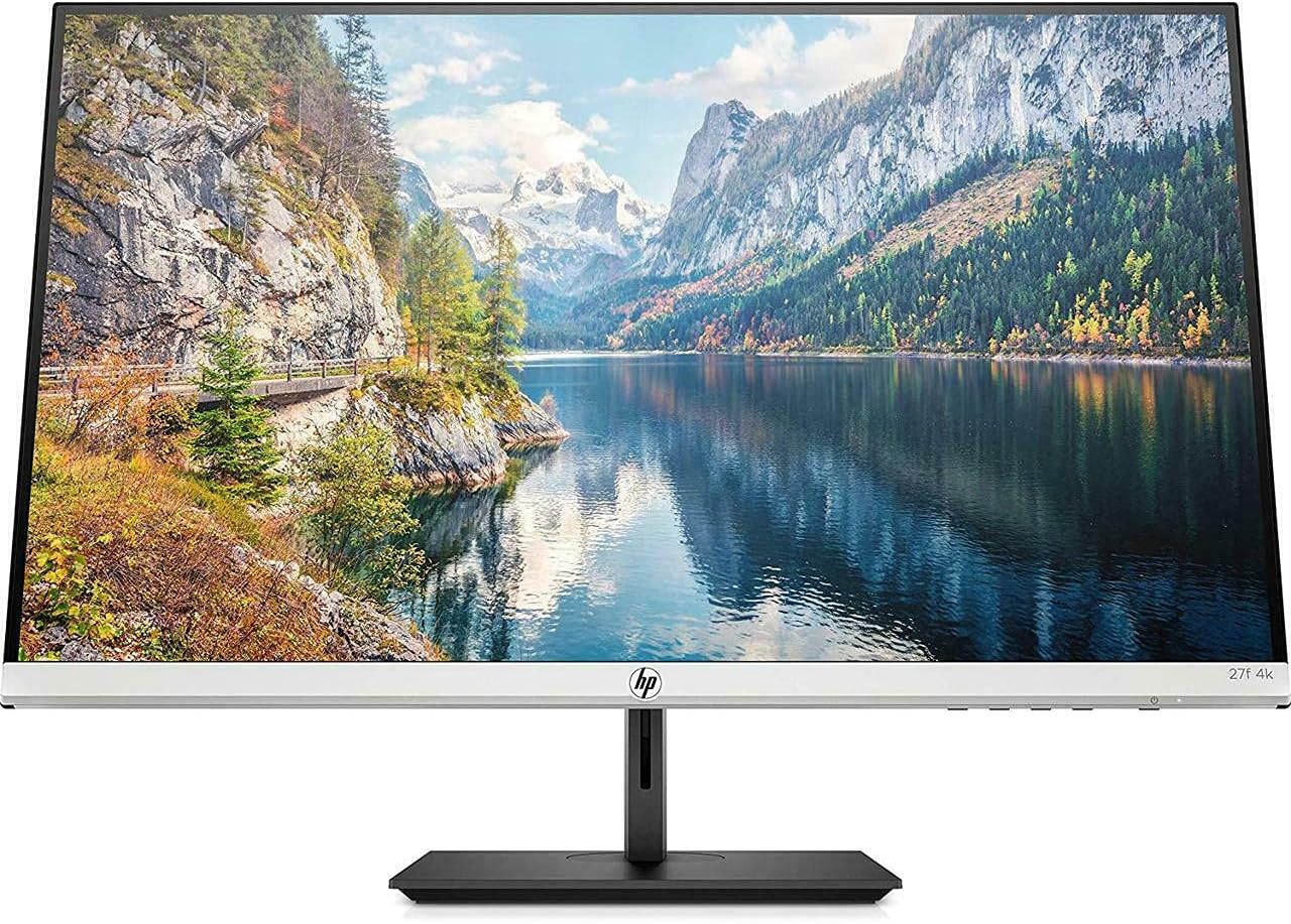 HP 27f 27” UHD 3840 x 2160 (4K) IPS Free Sync Monitor, 5ms Response Time, 60Hz Refresh Rate, 2 HDMI, DisplayPort, 10000000:1 Contrast Ratio
