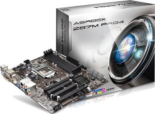 ASRock Z87M Pro4 Motherboard Core i7/i5/i3/Xeon/Pentium/Celeron LGA1150 Z87 Micro ATX Raid Gigabit LAN (Intel HD Graphics)