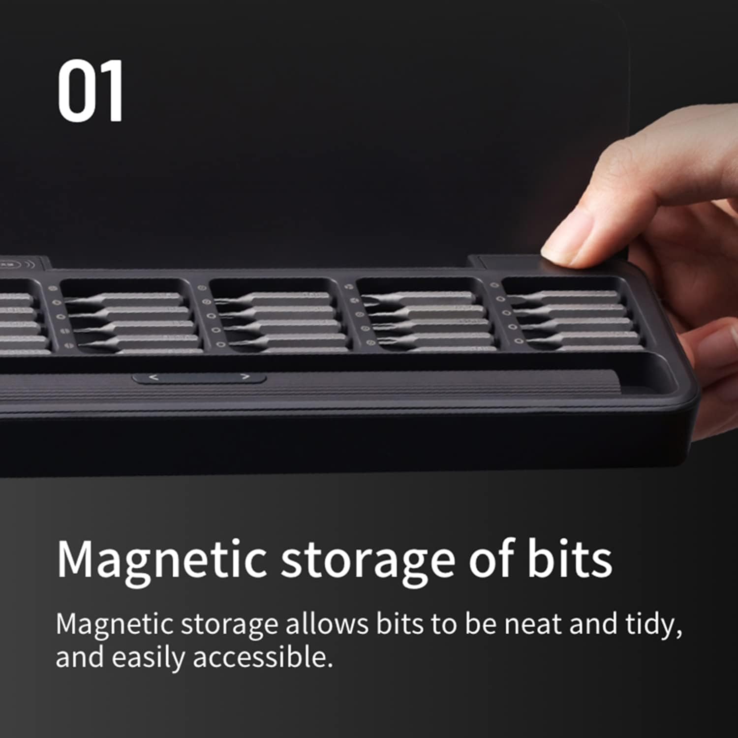 HOTO Mini Electric Screwdriver Set, Precision Screwdriver Set, 25 in 1 Magnetic Driver Bits Set, Rechargeable Screwdriver Tool Set, S2 Steel
