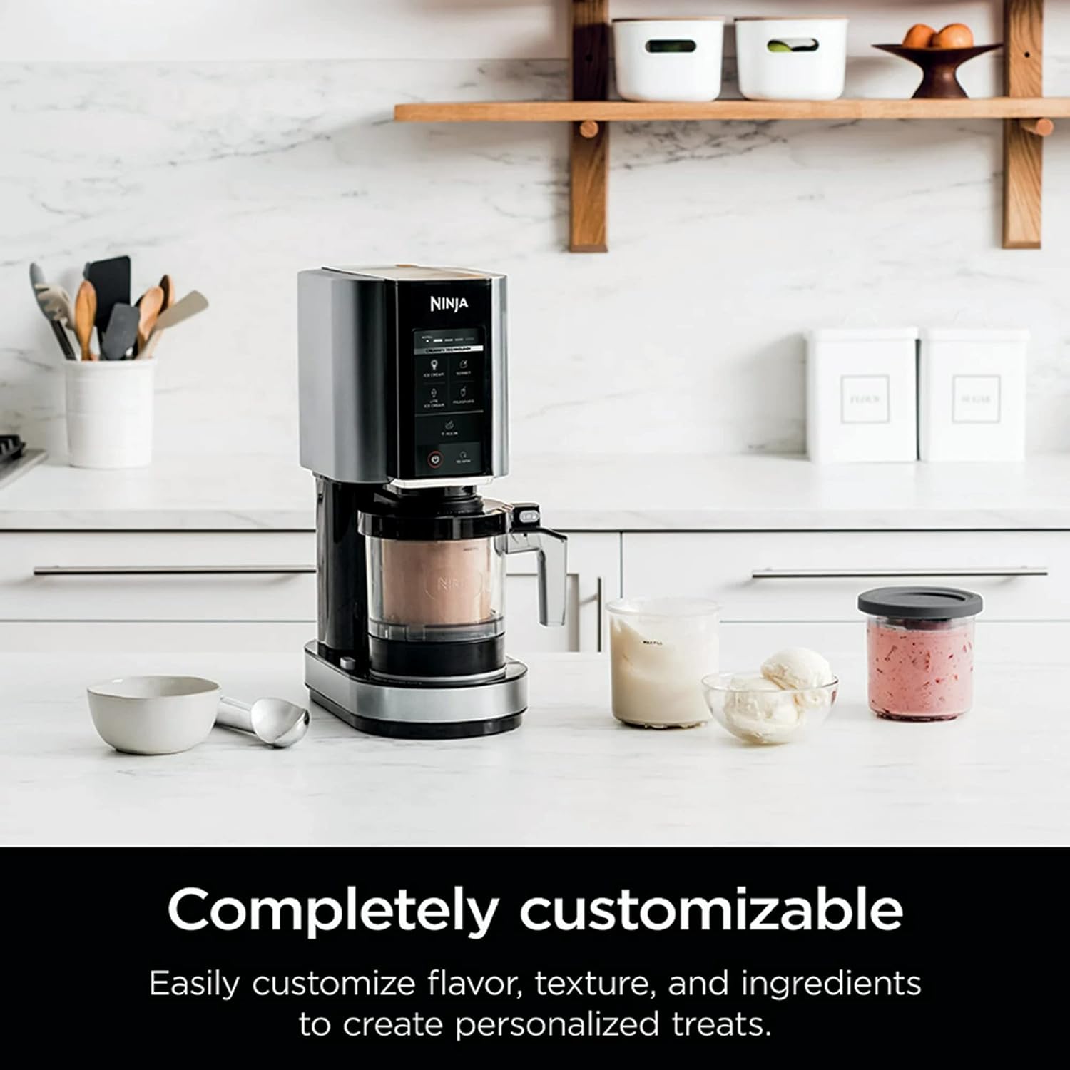 Ninja NC300 CREAMi Ice Cream Maker, for Gelato, Mix-ins, Milkshakes, Sorbet, Smoothie Bowls & More, 5 One-Touch Programs