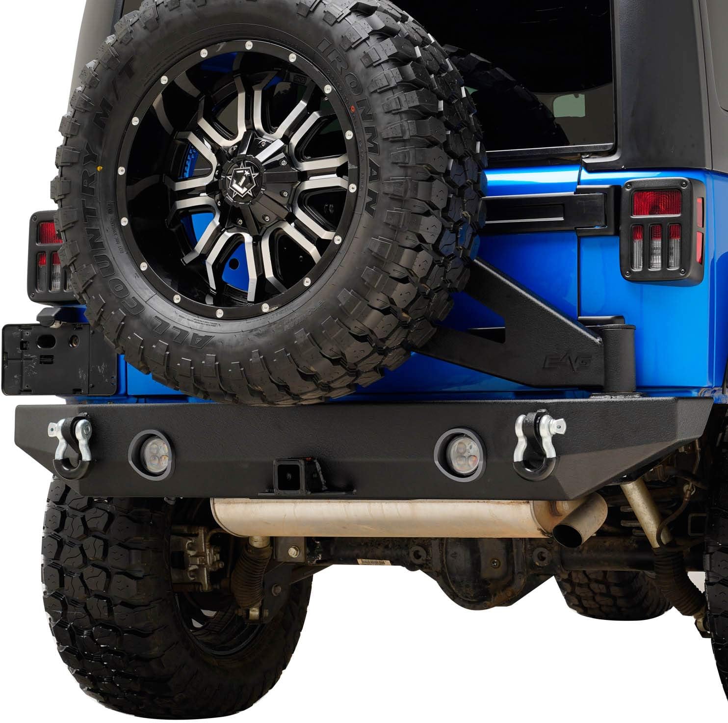 EAG Rear LED Bumper with Tire Carrier W/Linkage Fit for 07-18 Wrangler JK