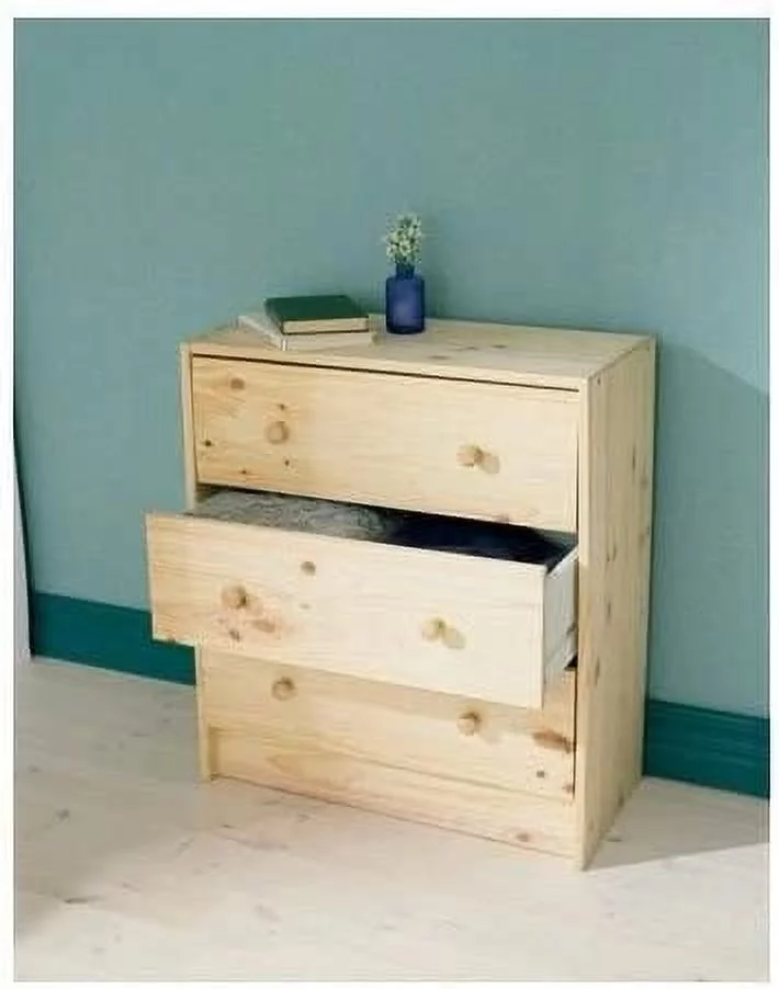 Natural Pine Wood Home Bedroom Dorm Furniture Unfinished