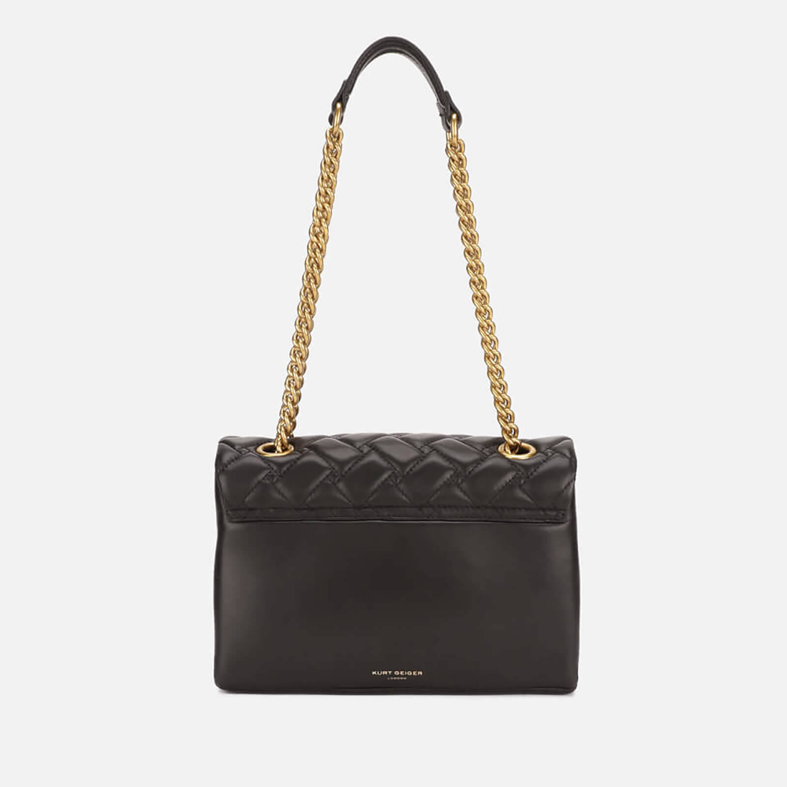 Kurt Geiger London Kensington Quilted Leather Shoulder Bag - Black