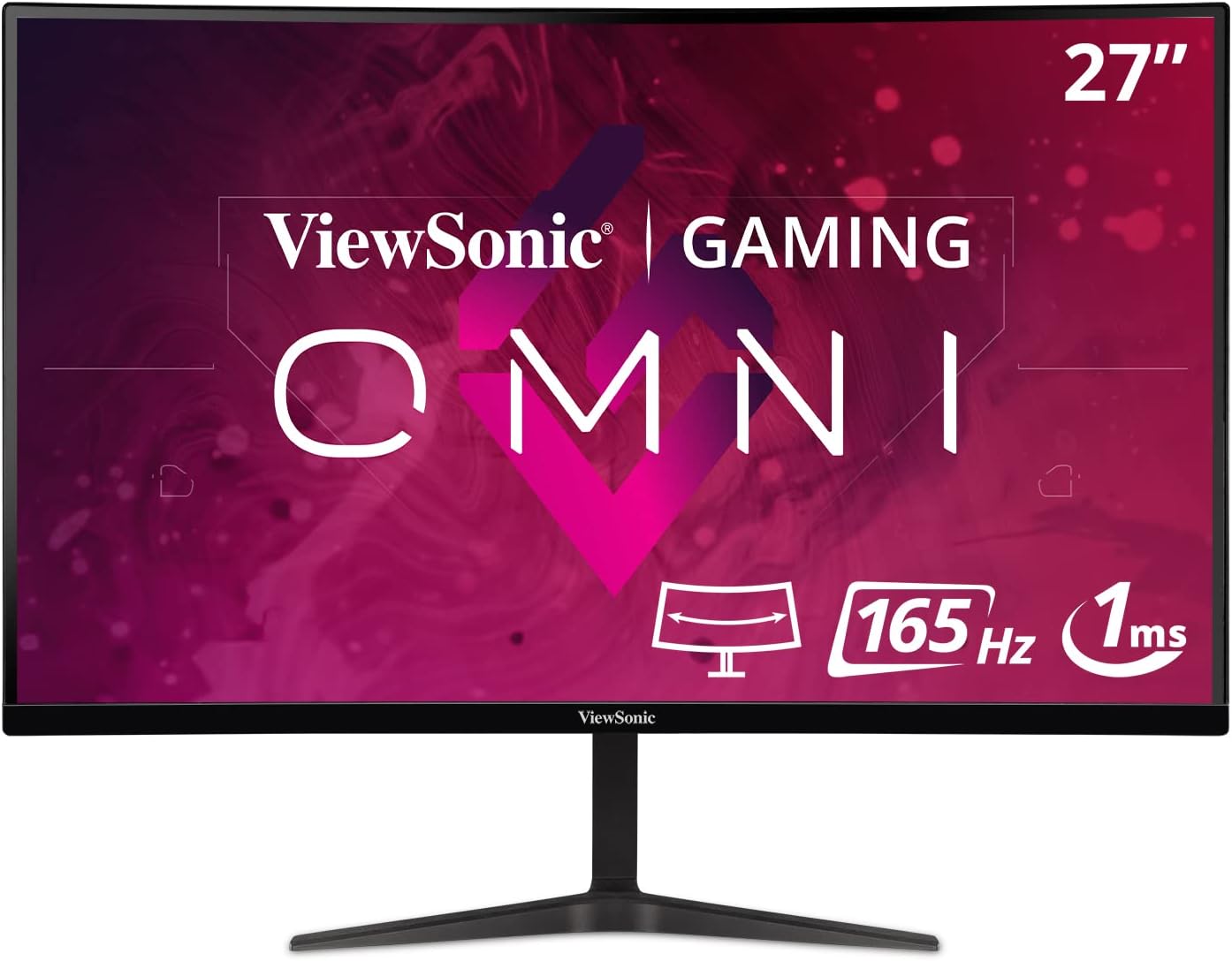 ViewSonic OMNI VX2418-P-MHD 24 Inch 1080p 1ms 165Hz Gaming Monitor with Adaptive Sync, Eye Care, HDMI and DisplayPort