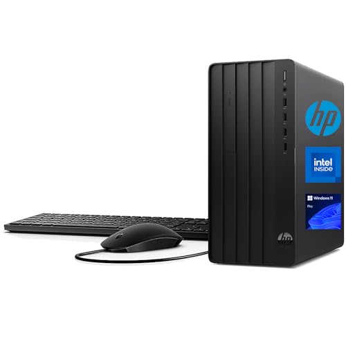 HP Business Desktop Computer, Intel Core i3-12100 4-core Processor, 16GB Memory, 512GB SSD Storage, 4K Display Output, DVD, HDMI, Wi-Fi & Bluetooth