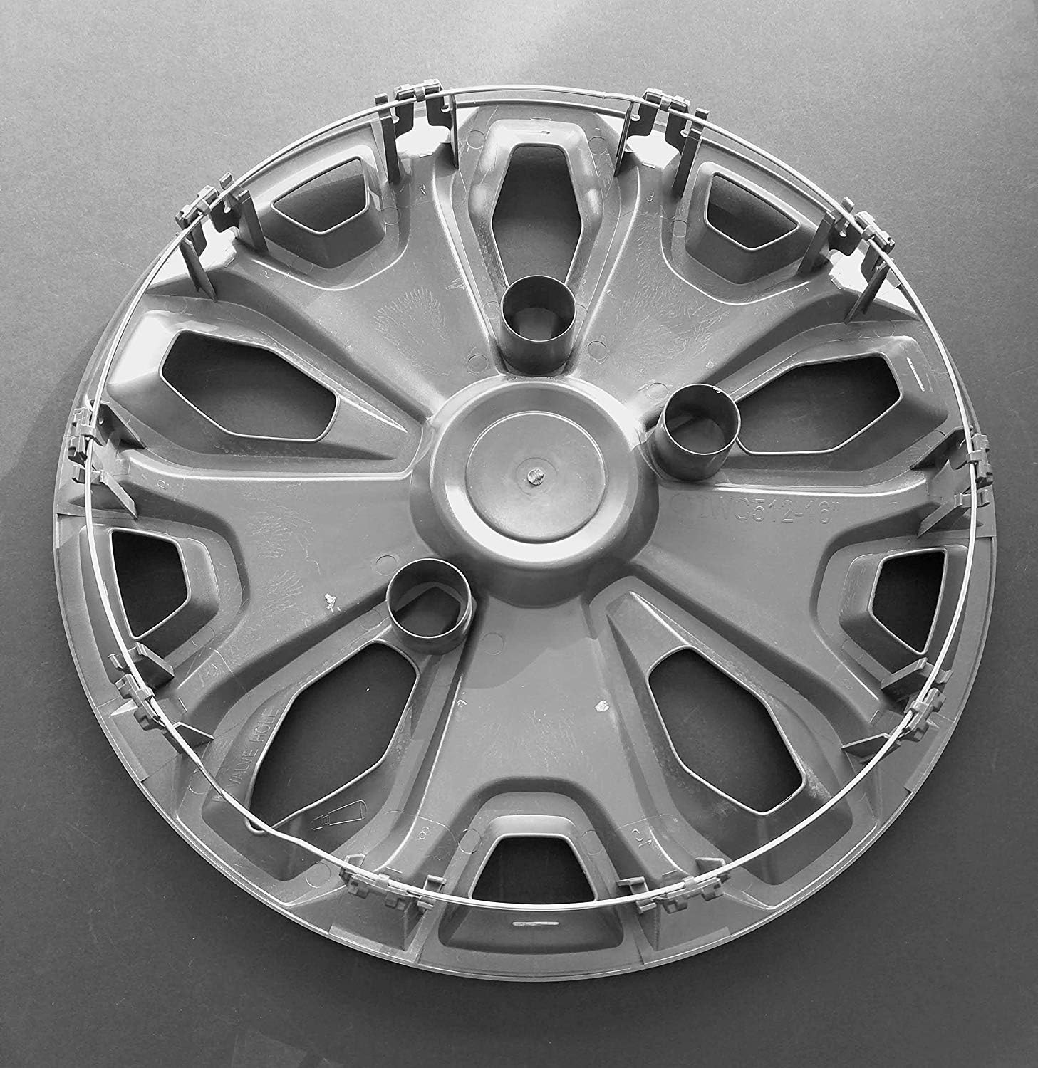 CCI New Wheel Covers Hubcaps Replacements Fits 2014-2019 Ford Transit 150,250 and 350; 16 Inch; 5 Y Spoke; Silver Color; Plastic; Set Of 4
