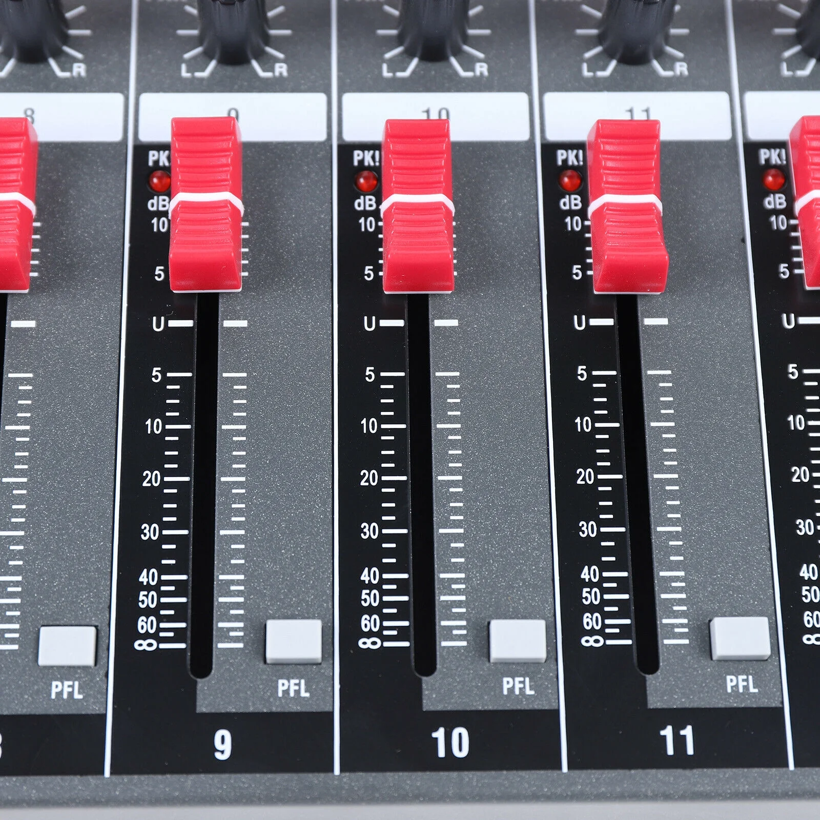 Fichiouy Pro 12Channel Audio Mixer Bluetooth USB DJ Sound Mixing Console Amplifier for Studio KTV