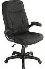 Executive Chair with Arms, Mid Back, Fabric, Black