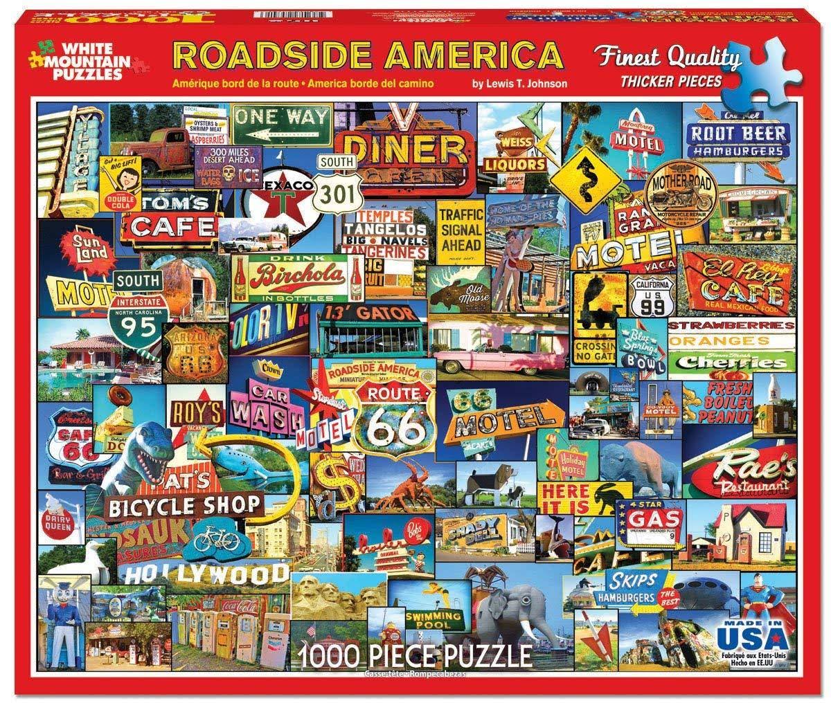 White Mountain Puzzles Roadside America - 1000 Piece Jigsaw Puzzle