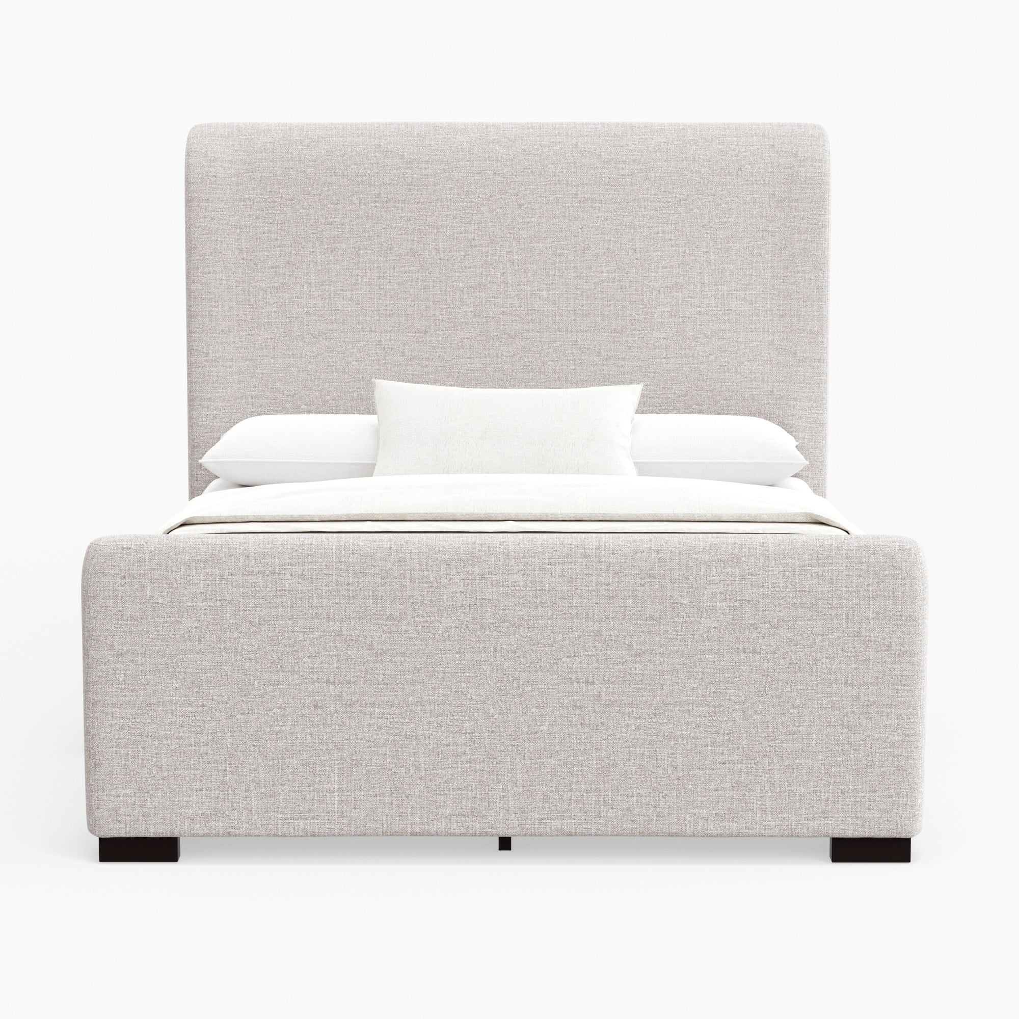 Alpine Furniture Adele Upholstered Queen Platform Bed in Beige
