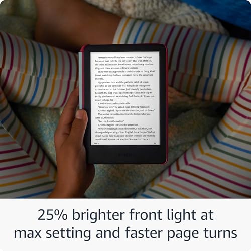 Amazon Kindle Kids 16GB (newest model) - If it breaks, we will replace it, includes ad-free books and cover, with glare-free display