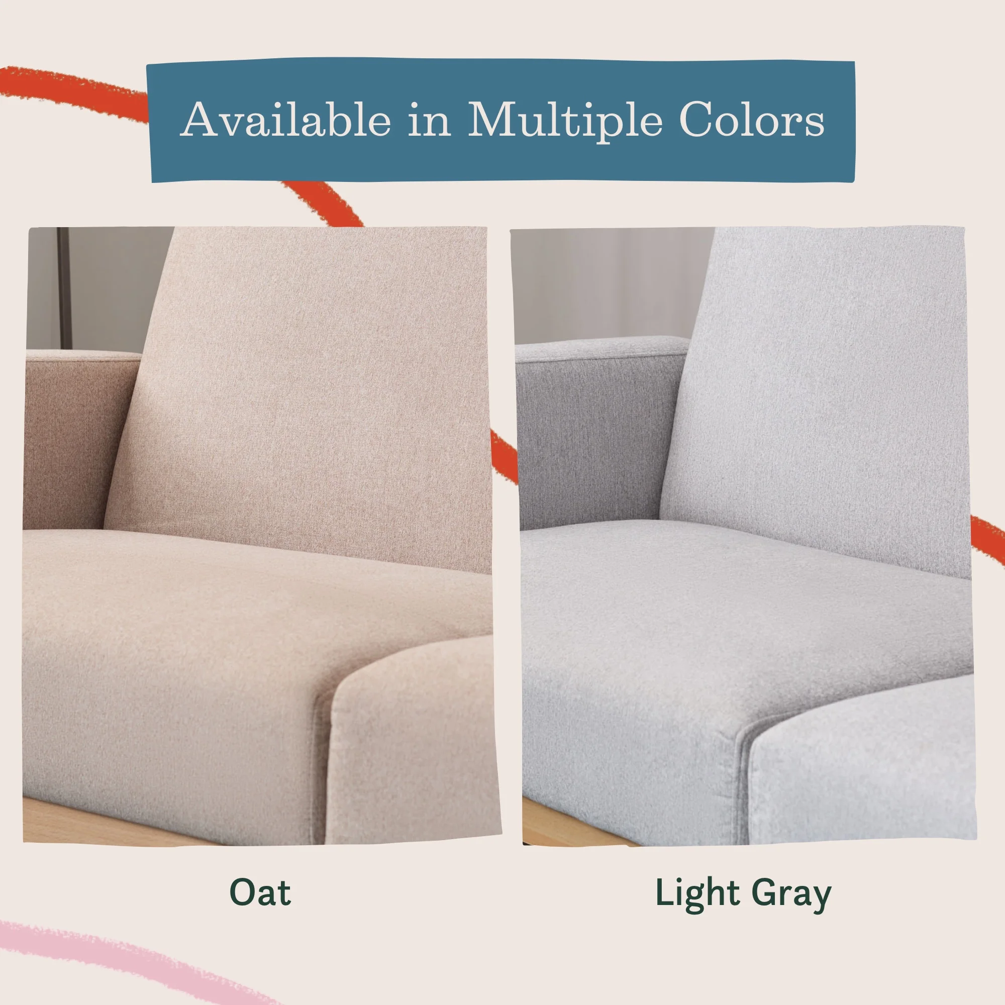 Mayview Upholstered Wood Base Futon, Light Gray
