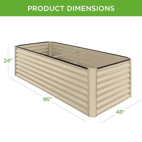 Best Choice Products 8x4x2ft Outdoor Metal Raised Garden Bed, Deep Root Planter Box for Vegetables, Flowers, Herbs