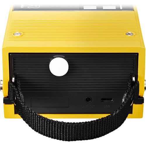 Audio-Technica Consumer Sound Burger Manual Two-Speed Portable Bluetooth Turntable (Yellow) (AT-SB727YL) Bundle Including: Cable Ties, Fiber Cloth