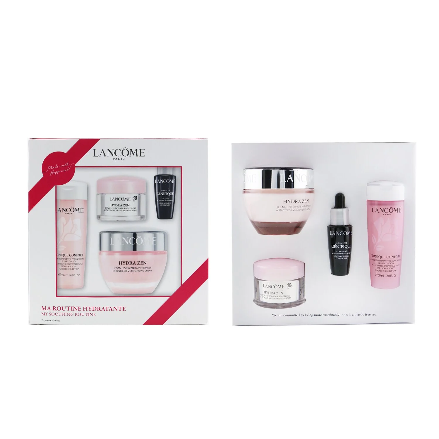 Lancome My Soothing Routine Set: Confort Tonique 50ml + Hydra Zen Anti-Stress Moisturizing Cream 15ml + Hydra Zen Anti-Stress Moisturizing Cream 50ml