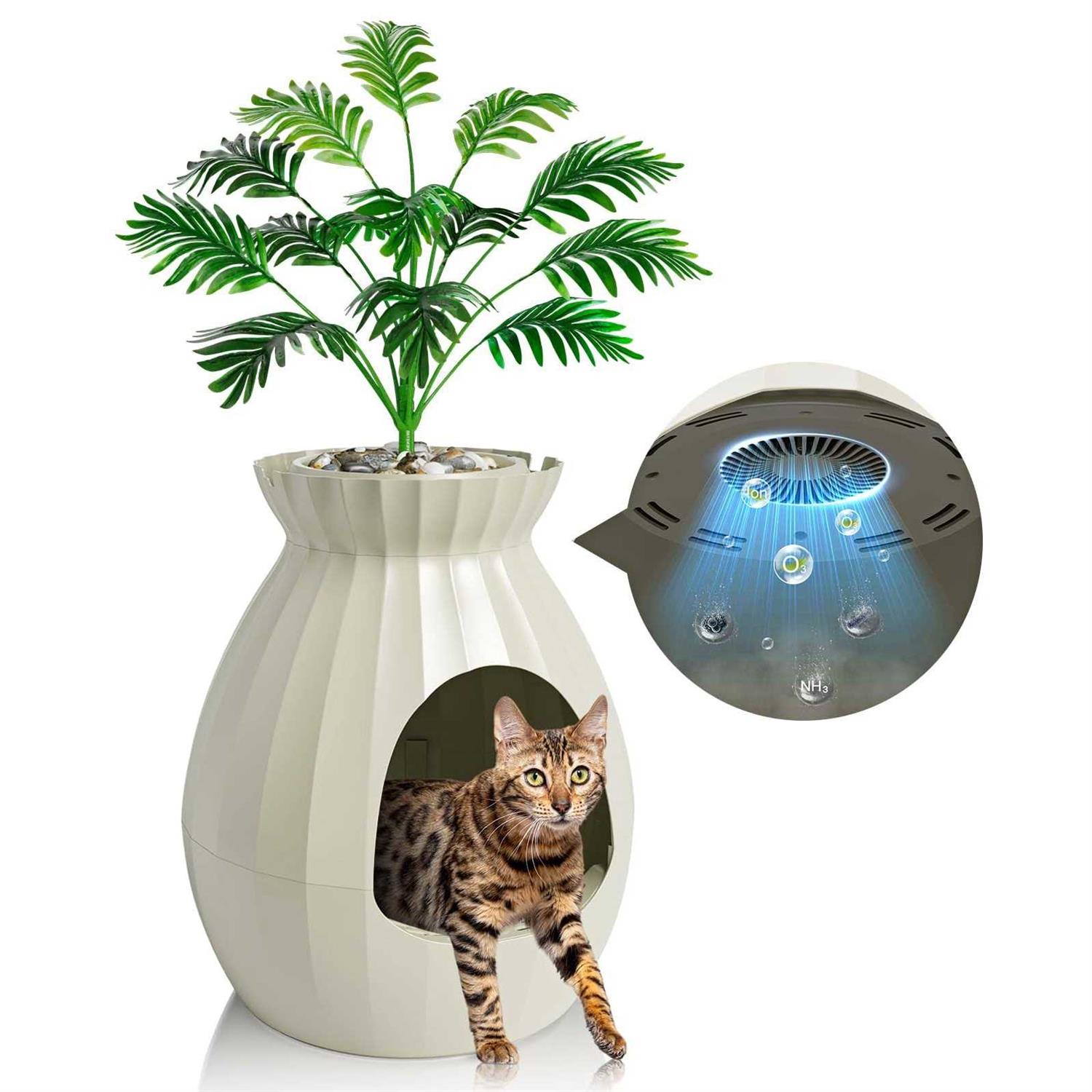 Plant Litter Box Smart Odor Removal Hidden Litter Box - Pet Supplies online store