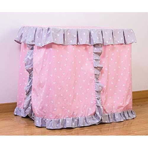 Kolachic Princess Pink grey White Heart Pet Dog Handmade Bed House+1 candy Pillow - Pet Supplies online store