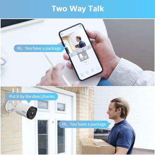 【90ft Super Night Vision】 5MP Outdoor Wireless Security Camera System, Wireless Cameras for Home Security, Home Video Security Cameras
