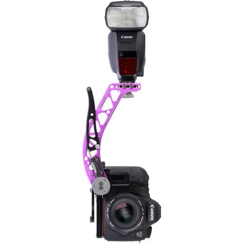 ProMediaGear BBX Boomerang Flash Bracket with Universal QR PLATE, Purple