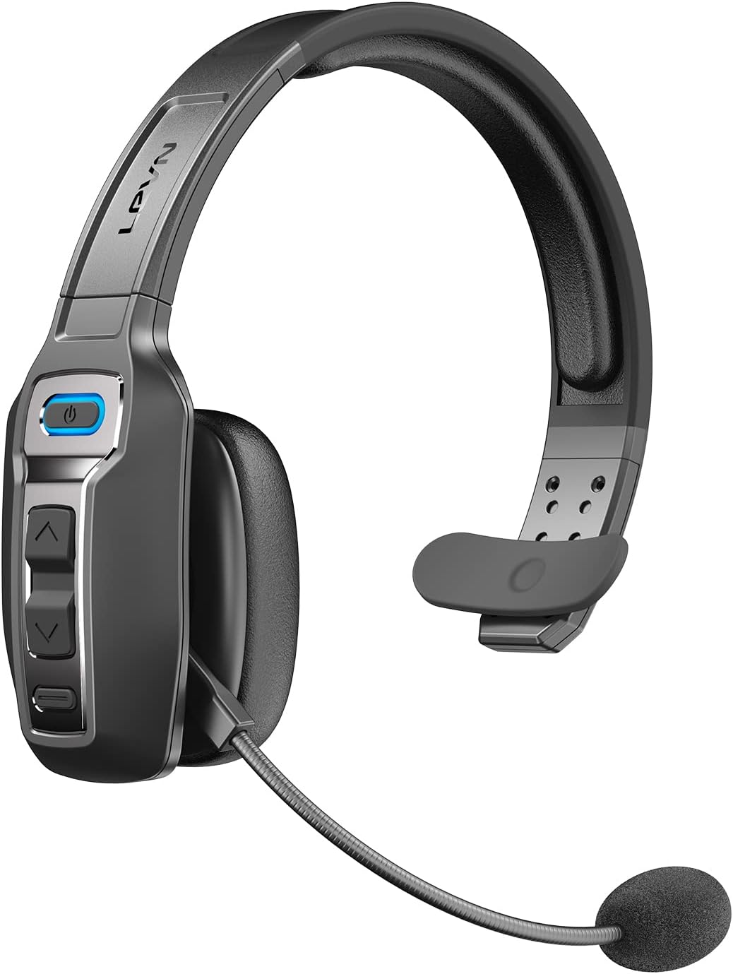 LEVN Bluetooth Headset with Microphone, Trucker Bluetooth Headset with AI Noise Cancelling & Mute Button